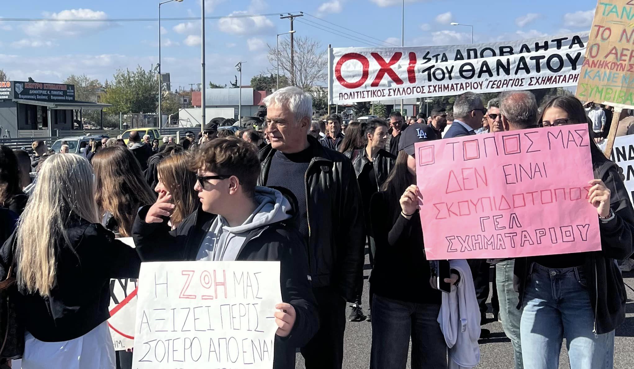 Ο Γιώργος Σπύρου στη συγκέντρωση διαμαρτυρίας του Δήμου Τανάγρας για την αποτροπή δημιουργίας χωματερής επικίνδυνων βιομηχανικών αποβλήτων